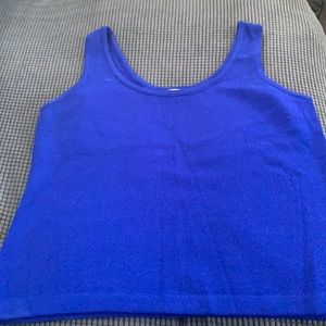 St. John collection royal blue 80% wool and 20% rayon Scoop neck tank